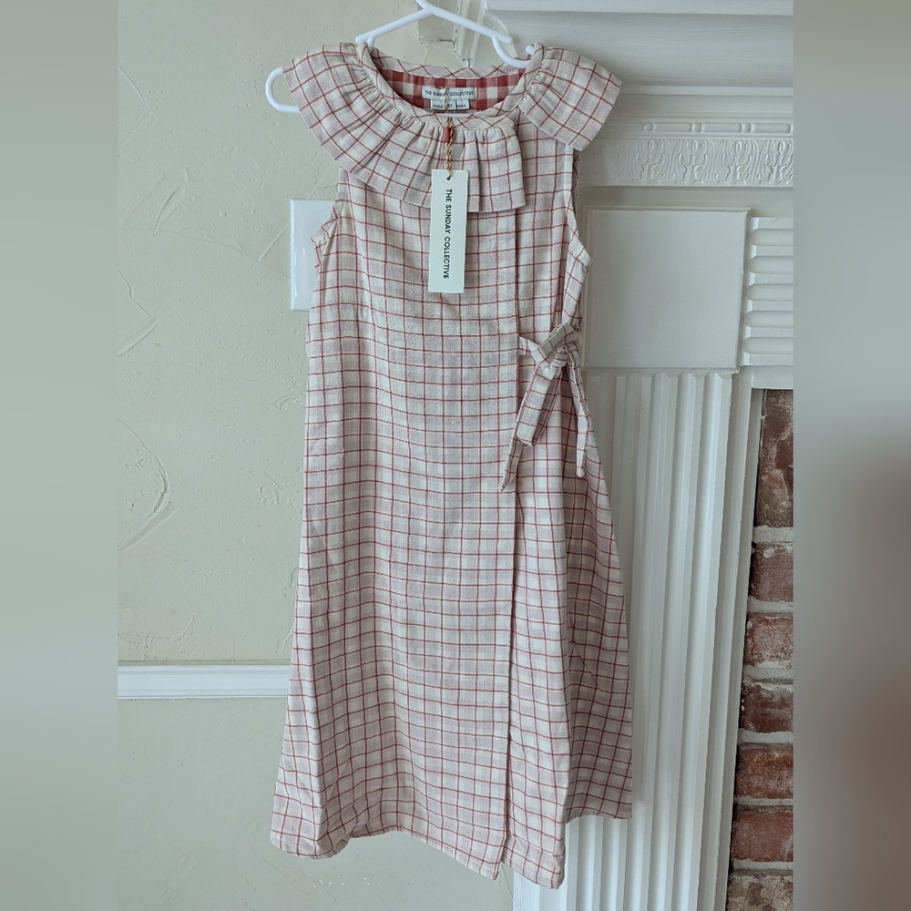 The Sunday Collective | Pink Checked Sleeveless Shift Dress